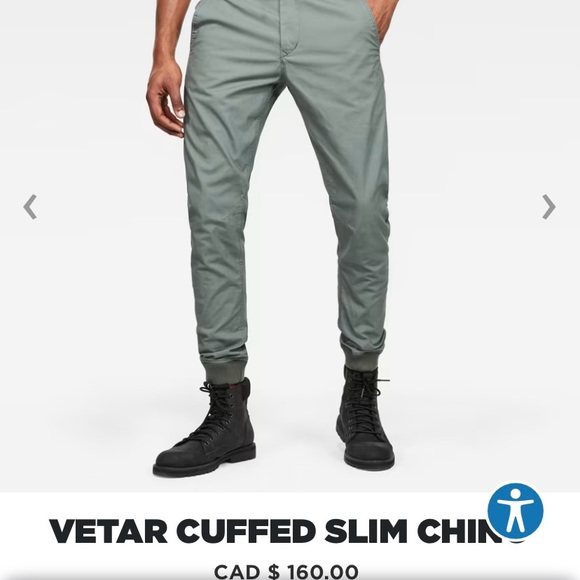G-STAR VETAR CUFFED SLIM CHINO Jean - Picture 8 of 10